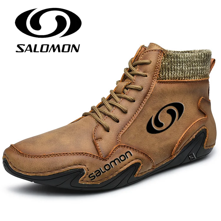 Salomon® New Autumn Winter Modern Retro Casual High Heel Leather Boots