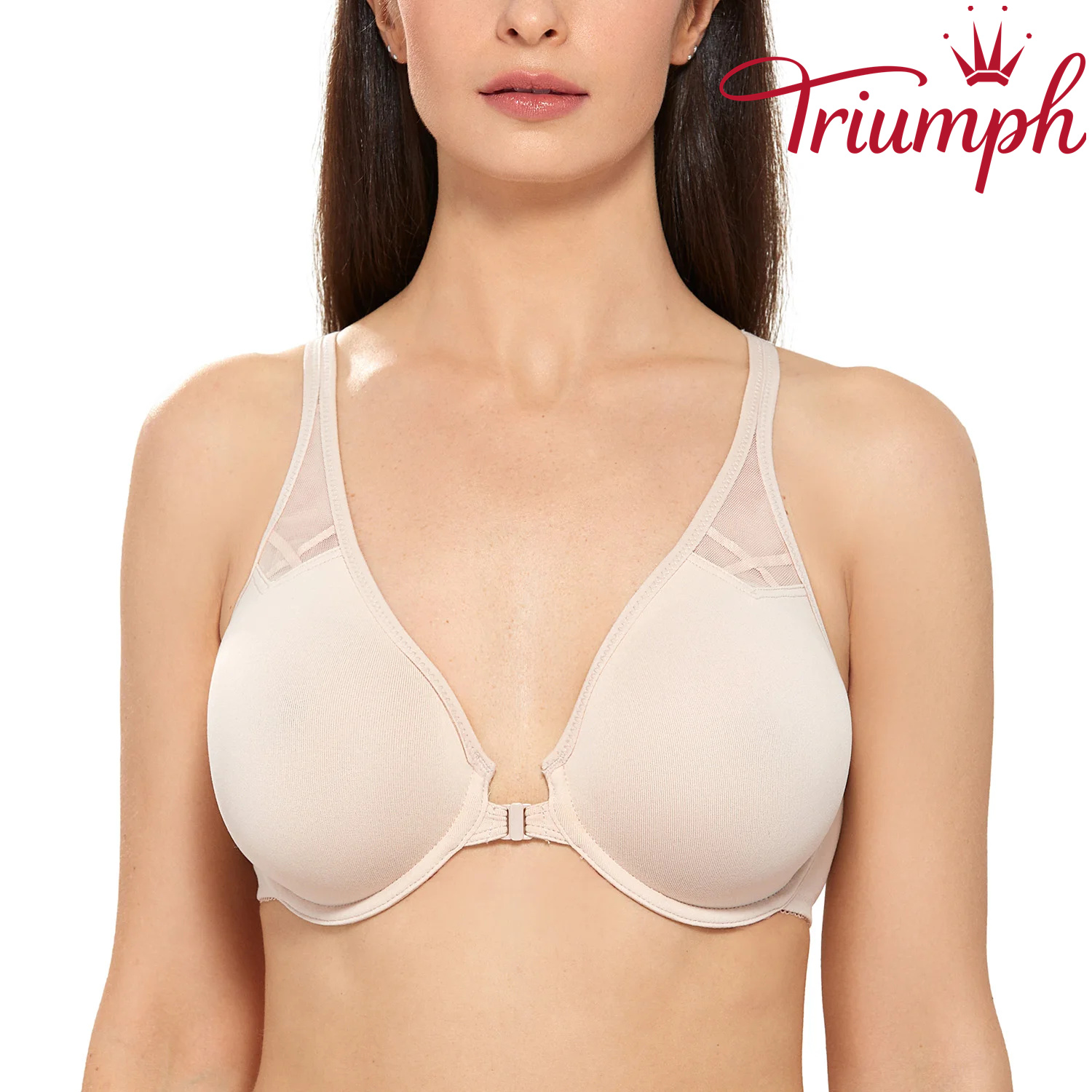 TRIUMPH - (3 SZTUKI) Bezszwowy biustonosz z zapięciem z przodu[75A-110E]
