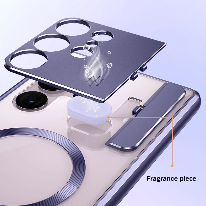 Samsung S21 / S22 / S23Ultra magnetyczny składany uchwyt próżniowy, etui na telefon do aromaterapii