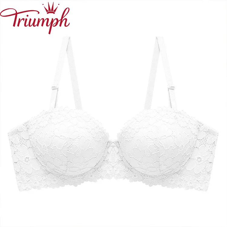 Triumph -Sutien ultrasubțire fără sârmă semi-ambalat din dantelă【M-7XL】