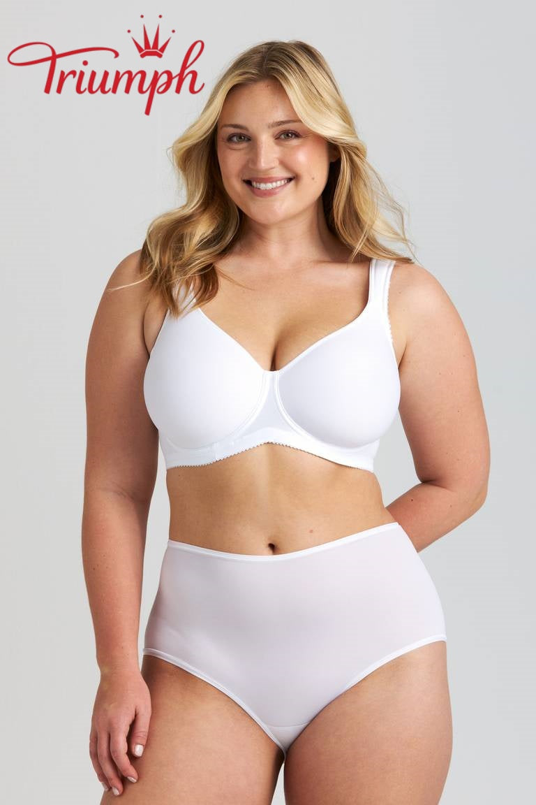Triumph® 4-piece set 🥰 Comfortable bra made of pure cotton and suitable for women with larger breasts.