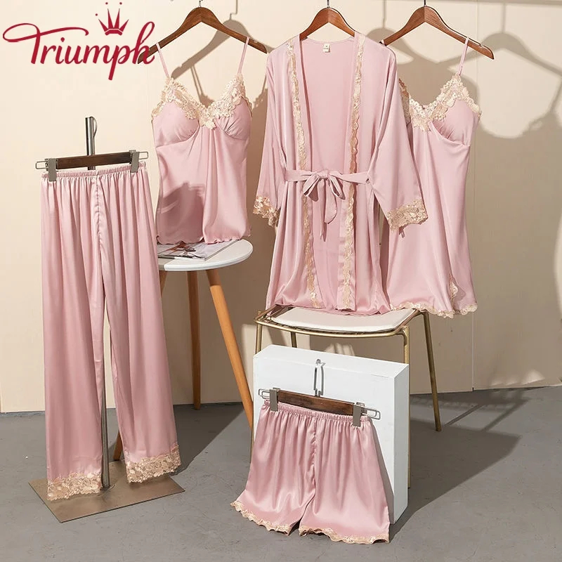 Triumph - 5-częściowa piżama z lodowego jedwabiu