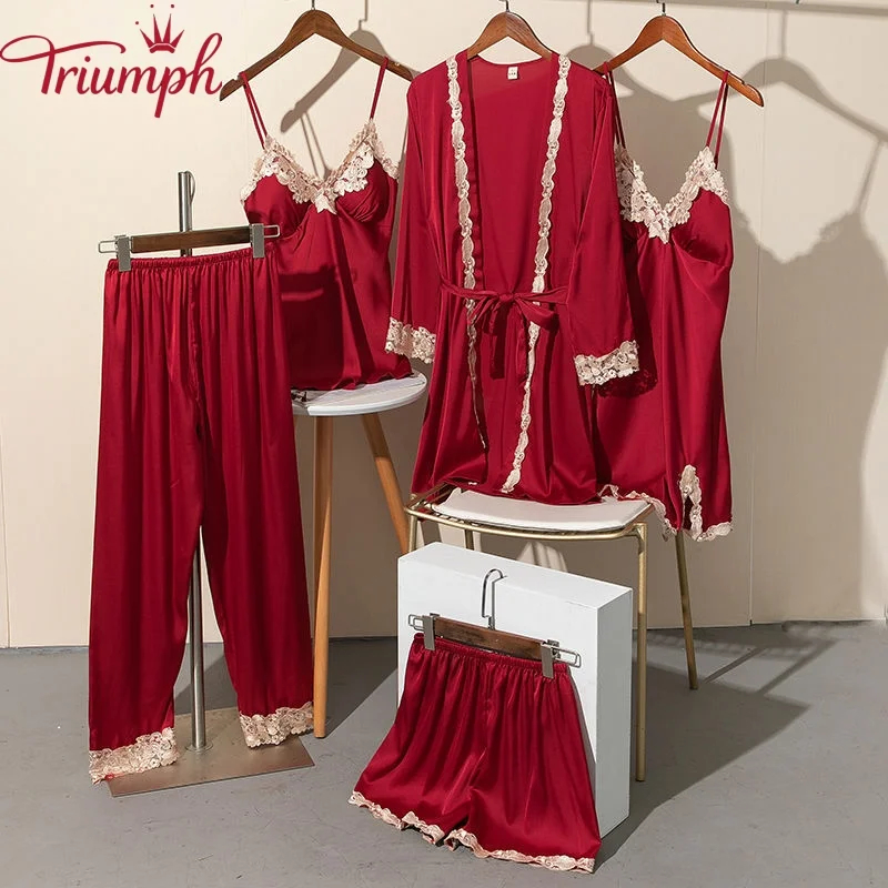 Triumph - 5-częściowa piżama z lodowego jedwabiu