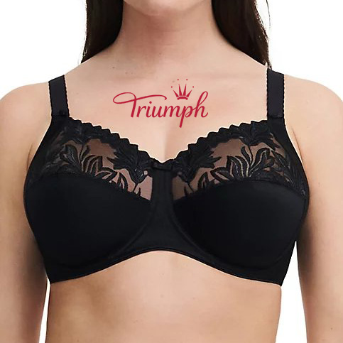 Triumph - (3 sztuki) Seksowny, oddychający biustonosz z koronki w kwiaty