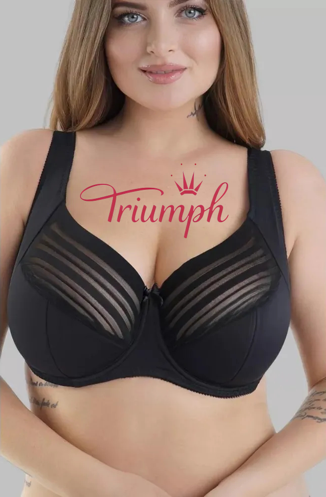 Biustonosz Triumph® 4-częściowy💖50% zniżki✨ Biustonosz damski dla kobiet o większych rozmiarach – połączenie wygody i elegancji. [65A–120H]