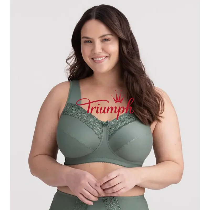 Triumph - 3szt (75A-110F) 💝Biustonosz z czystej bawełny bez fiszbin✨
