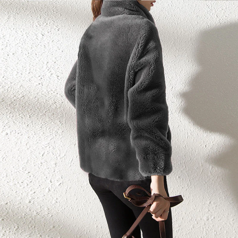 🎅Buy 2 10% OFF🎁 Womens Faux Fur Coat Jacket Open Front