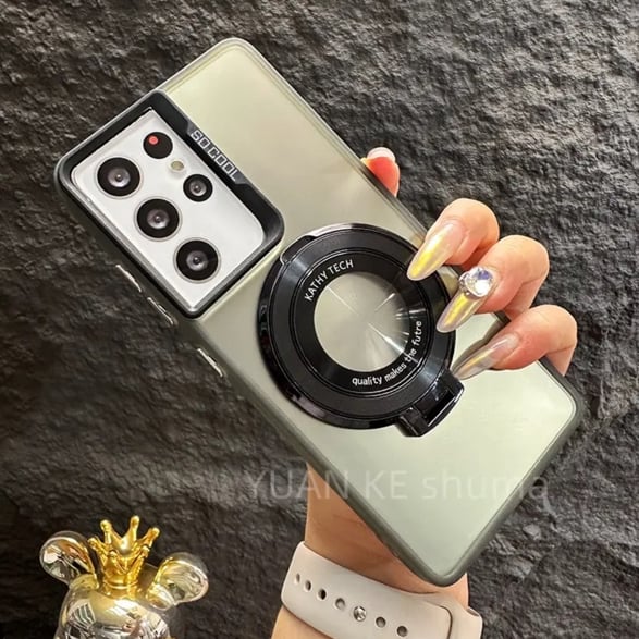 Matowe wykończenie z magnetycznym stojakiem do Samsunga Galaxy