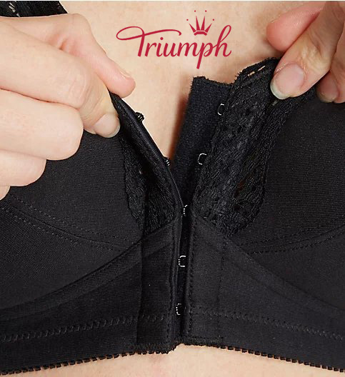 Triumph - (3 produkty) Bawełniany, oddychający biustonosz zapinany z przodu, bez fiszbin