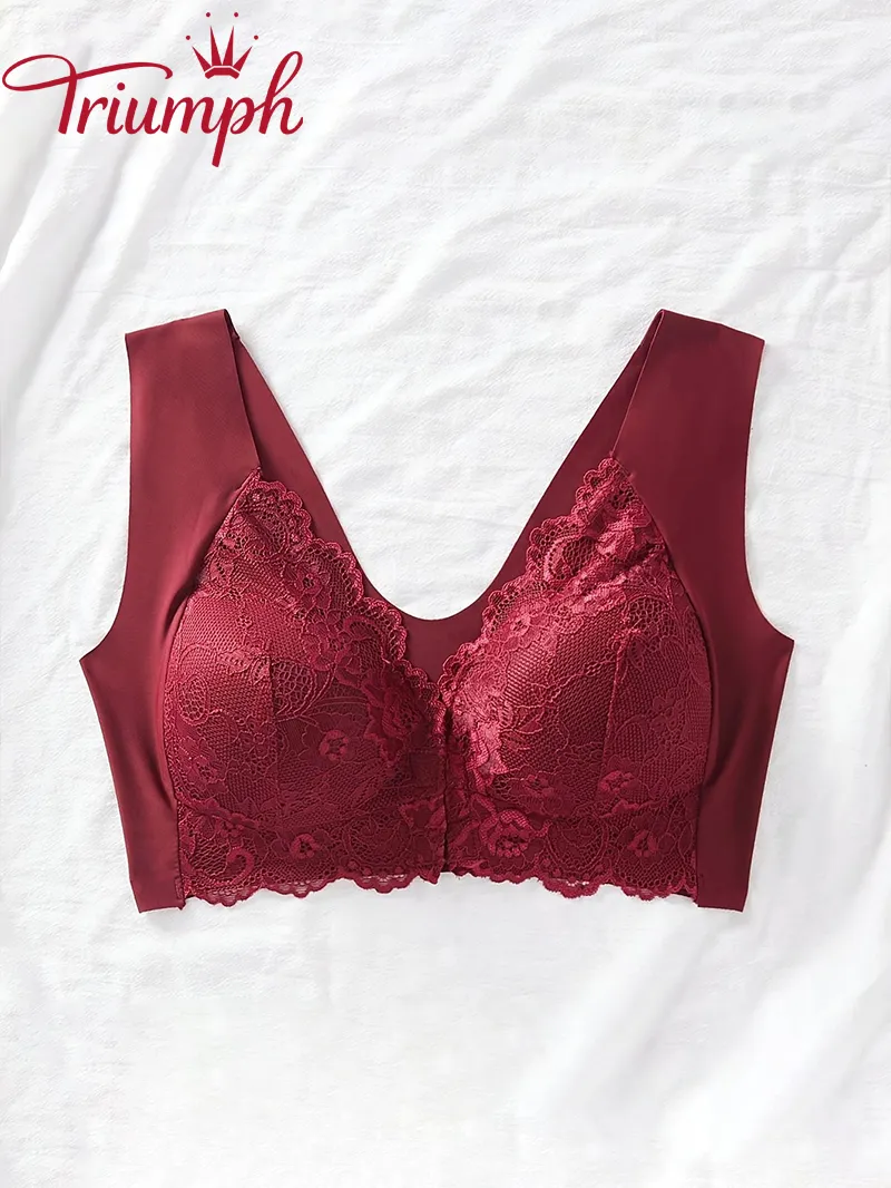 💖TRIUMPH 3-częściowy komplet - elegancki koronkowy biustonosz push-up