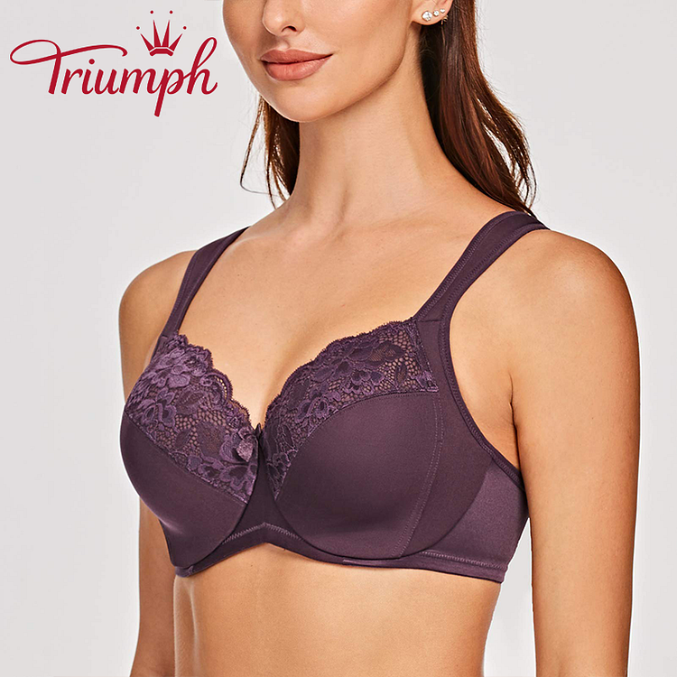 Triumph - 3 szt. 💥Cienka, haftowana bielizna z głębokim dekoltem w kształcie litery V [75A-110E]