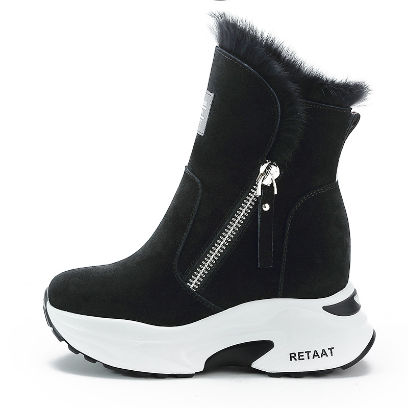 WOMEN'S WATERPROOF WARM VELVET BOOTS WITH ANTI-SLIP TREATMENT