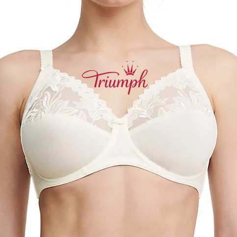 Triumph - (3 sztuki) Seksowny, oddychający biustonosz z koronki w kwiaty