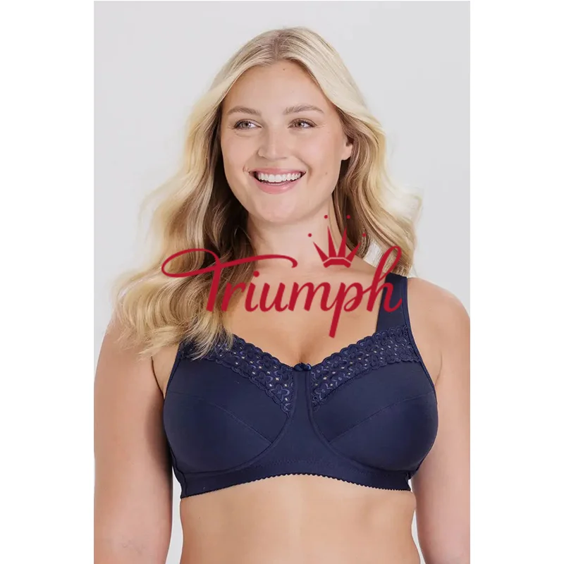 Triumph - 3szt (75A-110F) 💝Biustonosz z czystej bawełny bez fiszbin✨