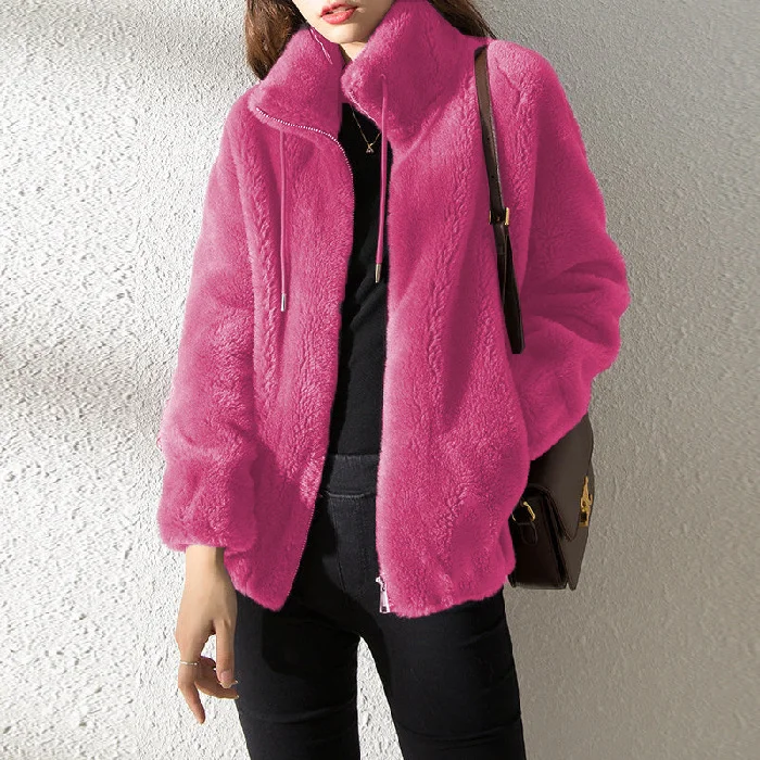 🎅Buy 2 10% OFF🎁 Womens Faux Fur Coat Jacket Open Front