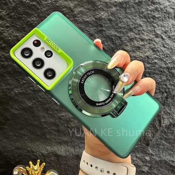 Matowe wykończenie z magnetycznym stojakiem do Samsunga Galaxy