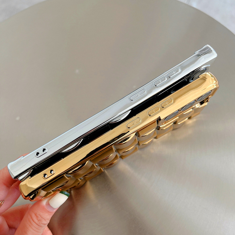 Tinka Samsung S24 23 22 21 serijos prabangiems auksu ir sidabru dengtiems 3D atspindintiems mobiliojo telefono dėkliams