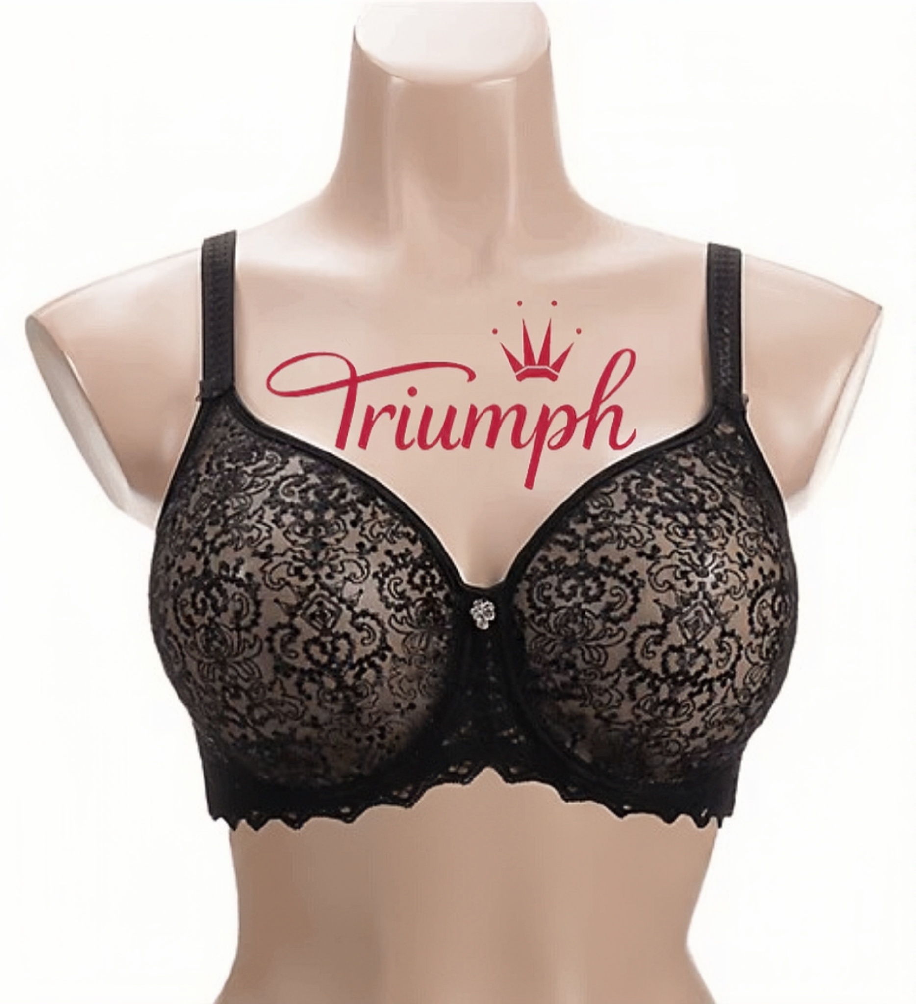 Triumph® – 3 sztuki💖Bezszwowy, haftowany biustonosz z pełną miseczką
