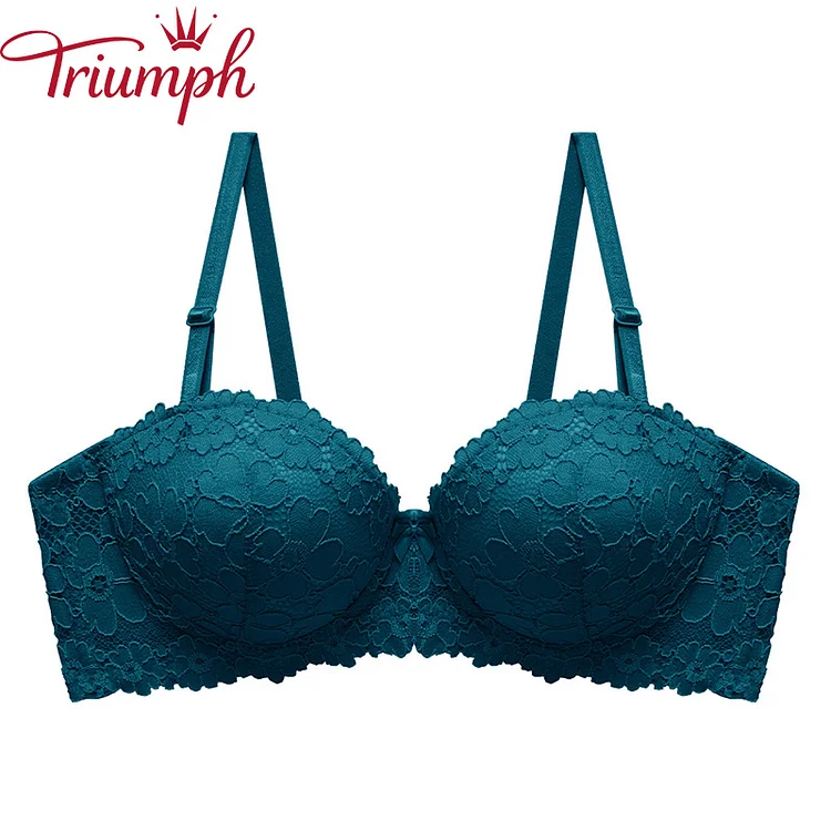 Triumph -Sutien ultrasubțire fără sârmă semi-ambalat din dantelă【M-7XL】