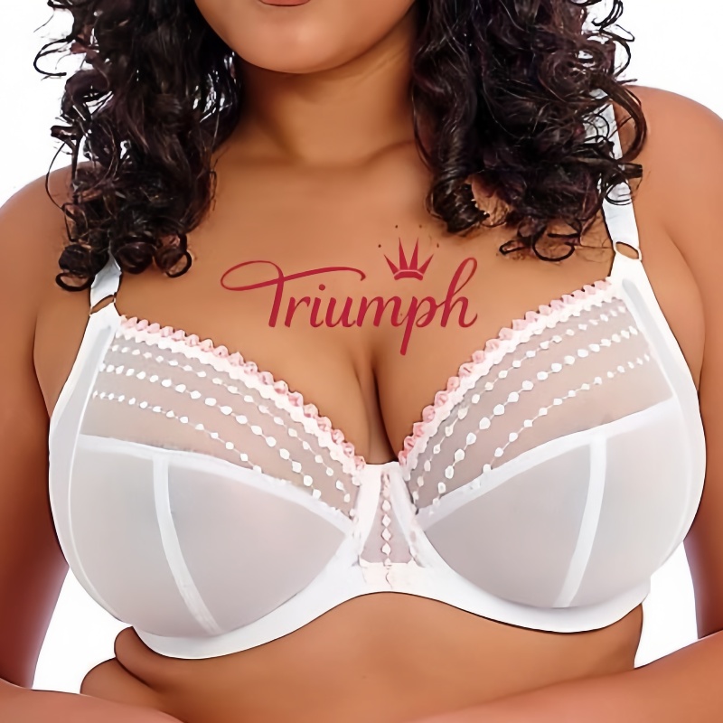 Triumph® - (3 szt.)🔥2024  Najlepiej sprzedające się nowe   Biustonosz z haftowaną koronką z pełną miseczką