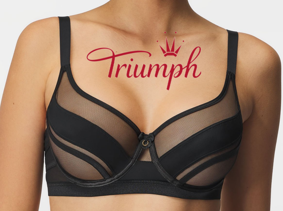 Triumph - Nowość 3-częściowy komplet 🔥 Duży biustonosz z półwycięciem i pełną miseczką