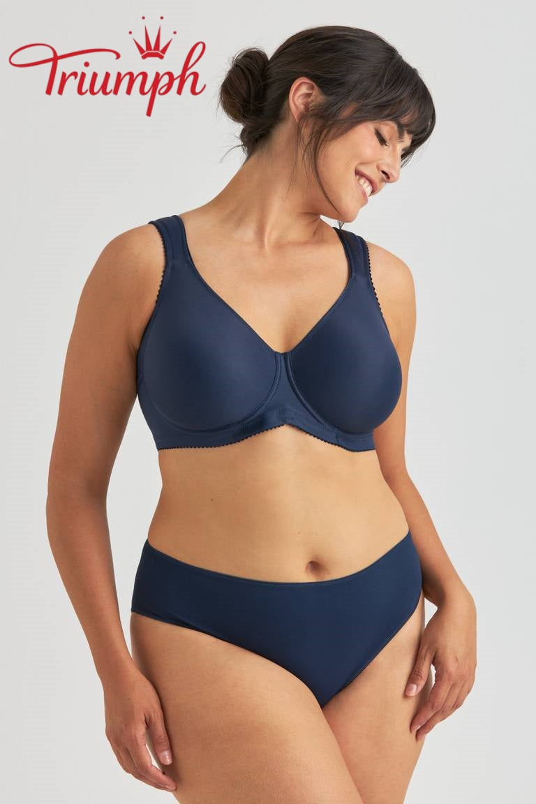 Triumph® 4-piece set 🥰 Comfortable bra made of pure cotton and suitable for women with larger breasts.