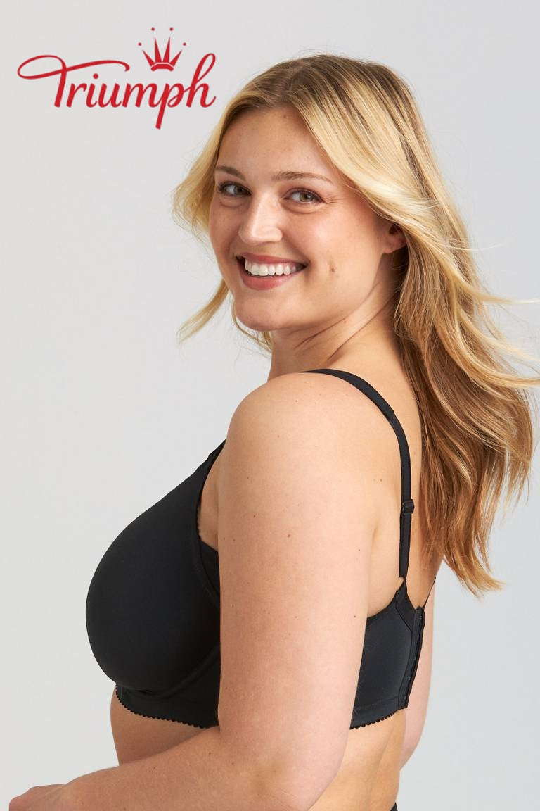 Triumph® 4-piece set 🥰 Comfortable bra made of pure cotton and suitable for women with larger breasts.