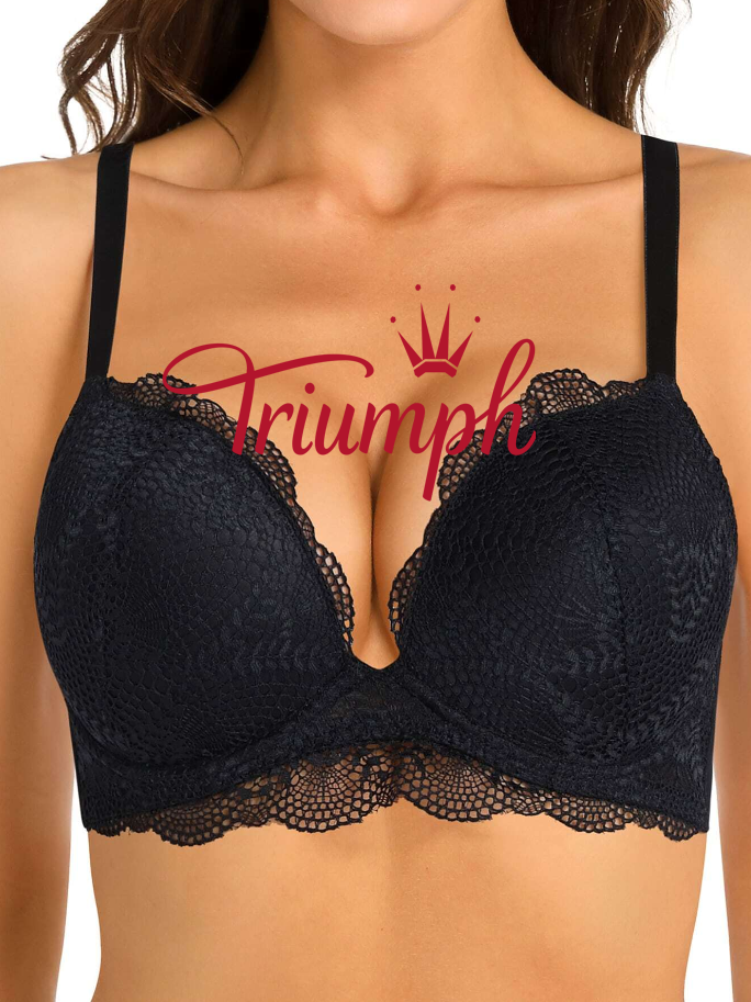 Triumph - 3 darab 🔥Szexi csipkés push-up női melltartó