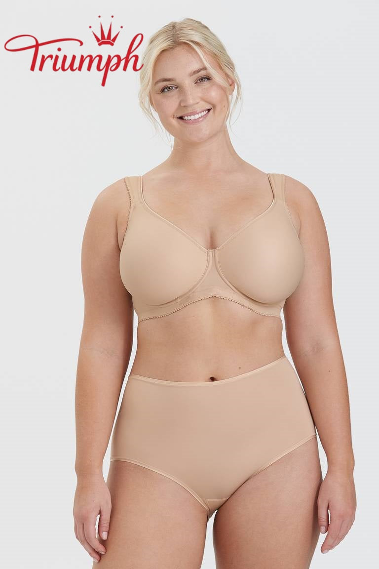 Triumph® 4-piece set 🥰 Comfortable bra made of pure cotton and suitable for women with larger breasts.