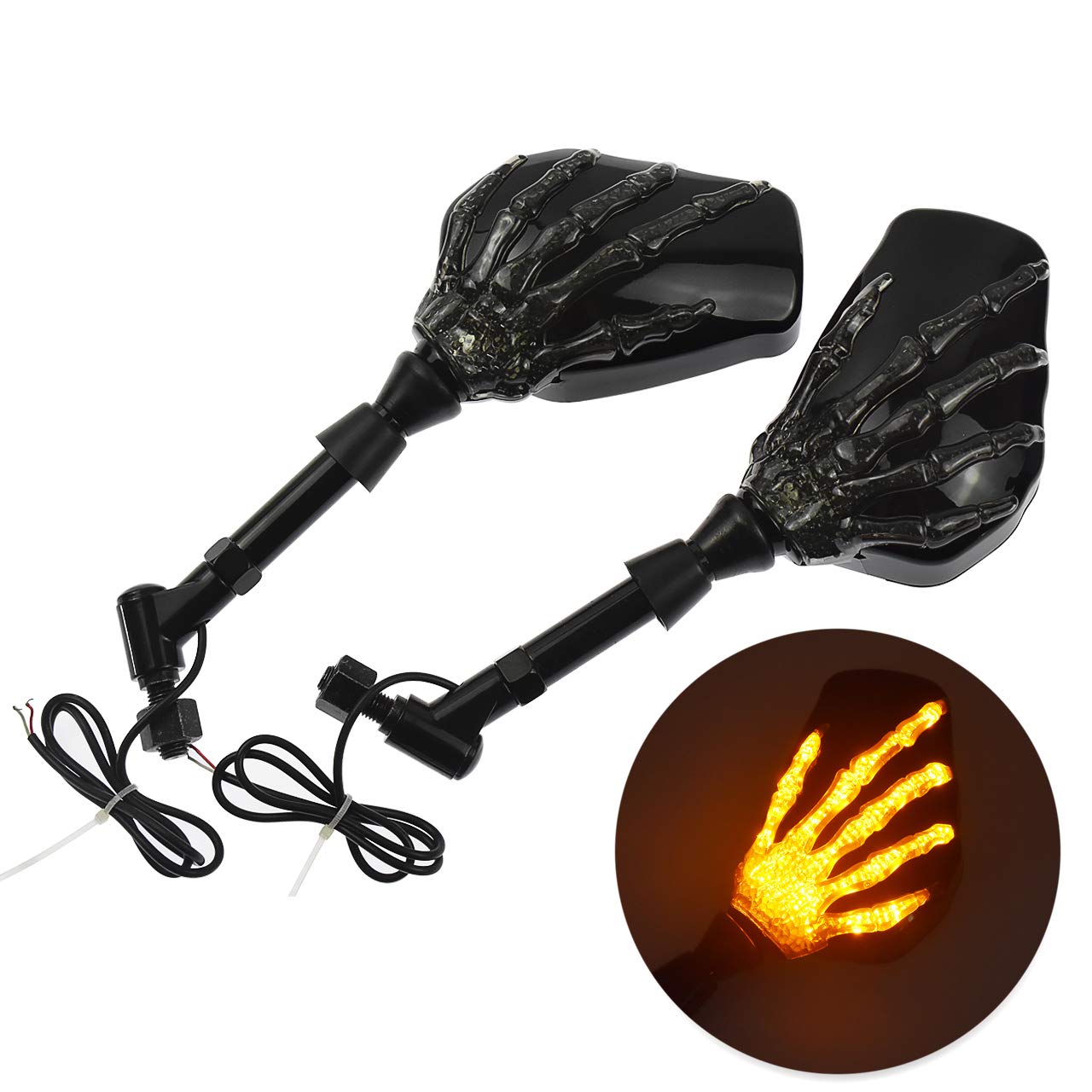 Lusterko boczne LED Skeleton Claw Lusterko wsteczne