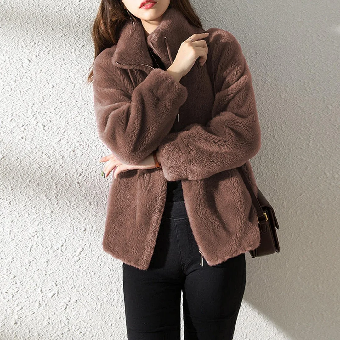 🎅Buy 2 10% OFF🎁 Womens Faux Fur Coat Jacket Open Front