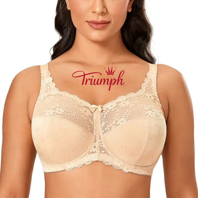 Triumph Beauty(3 sztuki)-Seksowny biustonosz z koronką w kwiaty (75A-120H)
