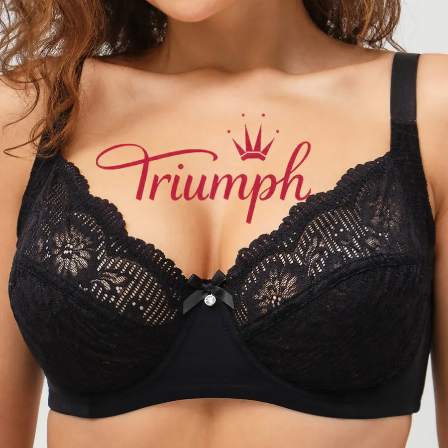 💖Triumph® 4-pak ✨2025 nowy biustonosz koronkowy bez fiszbin, duży rozmiar [75A-110H]