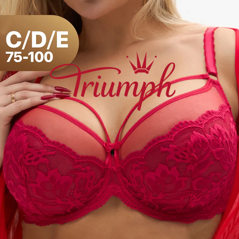 Triumph - (4 szt) Biustonosz bez ramiączek na większy biust