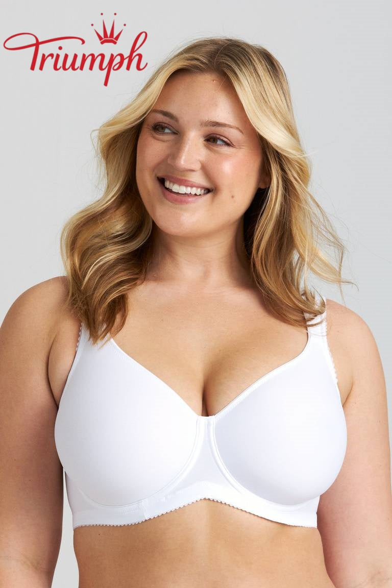 Triumph® 4-piece set 🥰 Comfortable bra made of pure cotton and suitable for women with larger breasts.