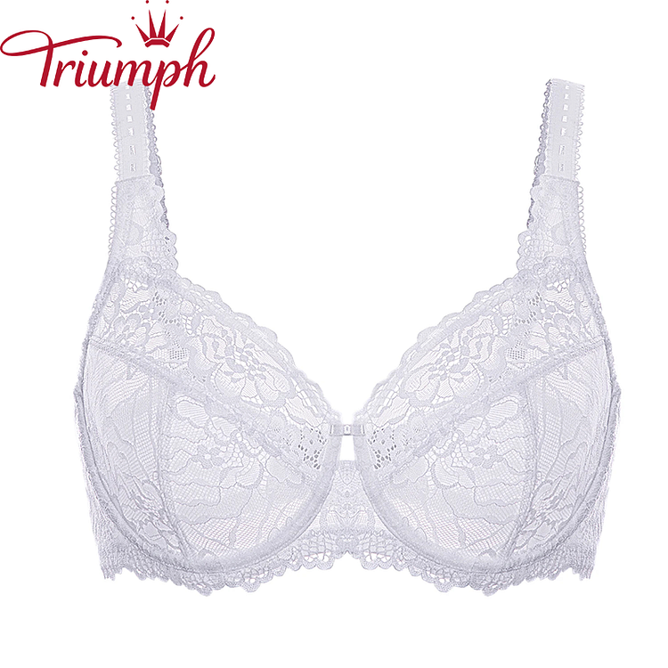 Triumph - (3 sztuki) Seksowny przezroczysty koronkowy biustonosz [75A-110E]