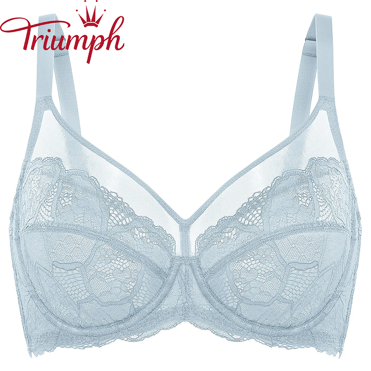 TRIUMPH - BEZPRZEWODOWY BIUSTONOSZ Z W PEŁNI KRYTYM KWIATOWYM KORONKIEM【M-6XL】