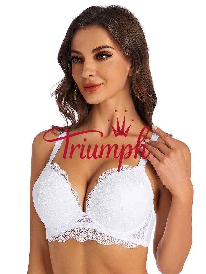 Triumph - 3 darab 🔥Szexi csipkés push-up női melltartó