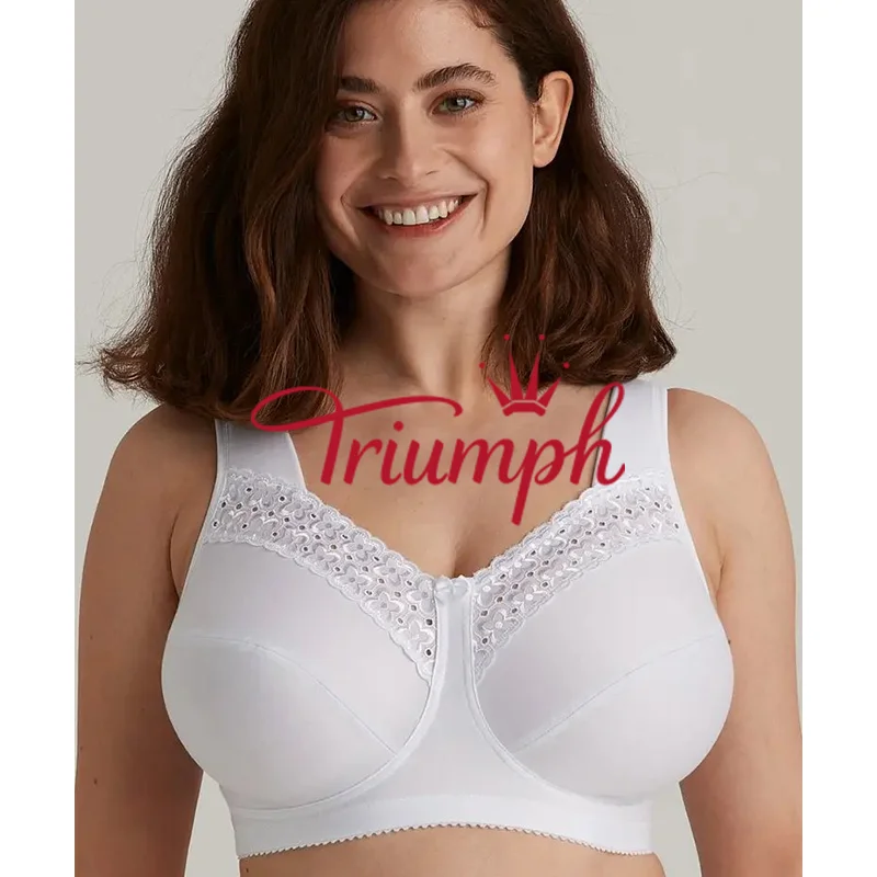 Triumph - 3szt (75A-110F) 💝Biustonosz z czystej bawełny bez fiszbin✨