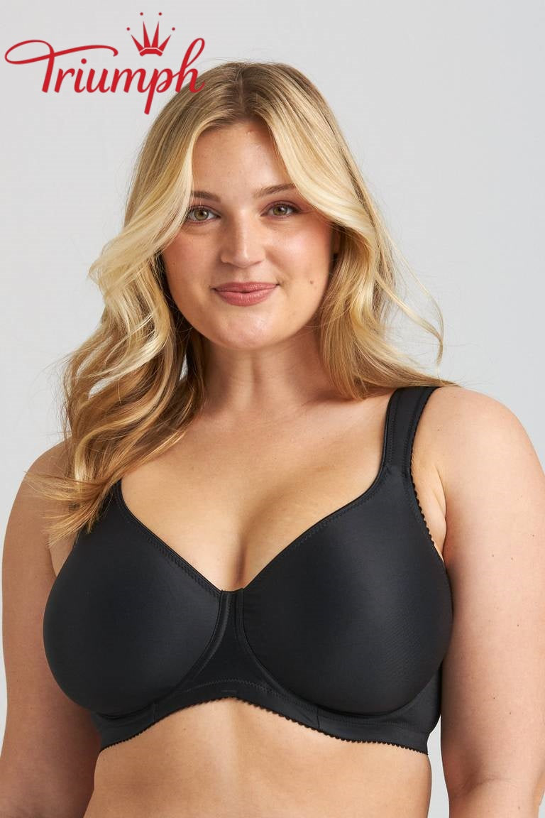 Triumph® 4-piece set 🥰 Comfortable bra made of pure cotton and suitable for women with larger breasts.