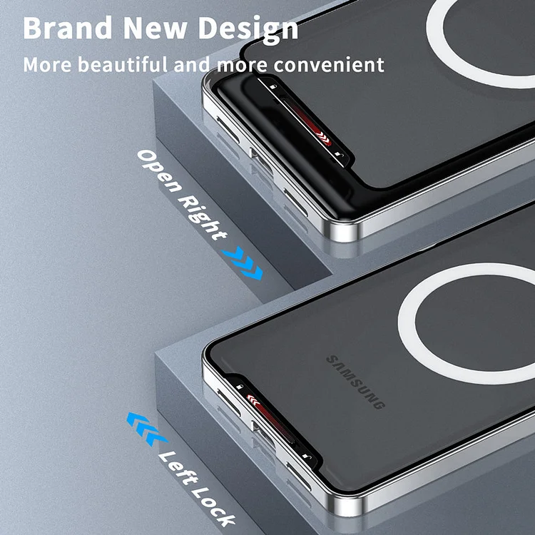 Nadaje się do telefonu komórkowego Samsung S23/S22 ultra-cienki metalowy magnetyczny futerał ssący