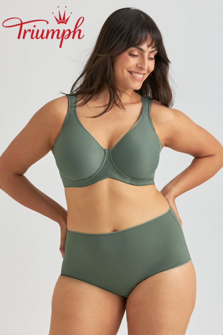 Triumph® 4-piece set 🥰 Comfortable bra made of pure cotton and suitable for women with larger breasts.