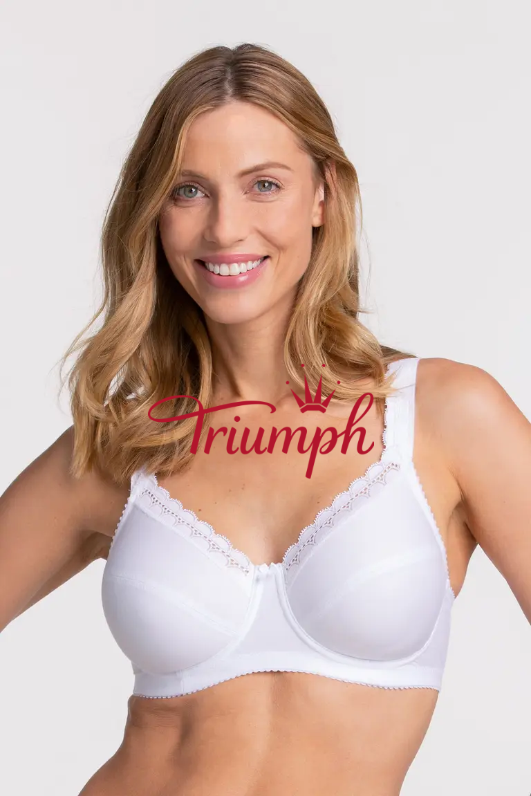 Triumph - (3 szt.) Wygodny, prosty biustonosz damski z czystej bawełny
