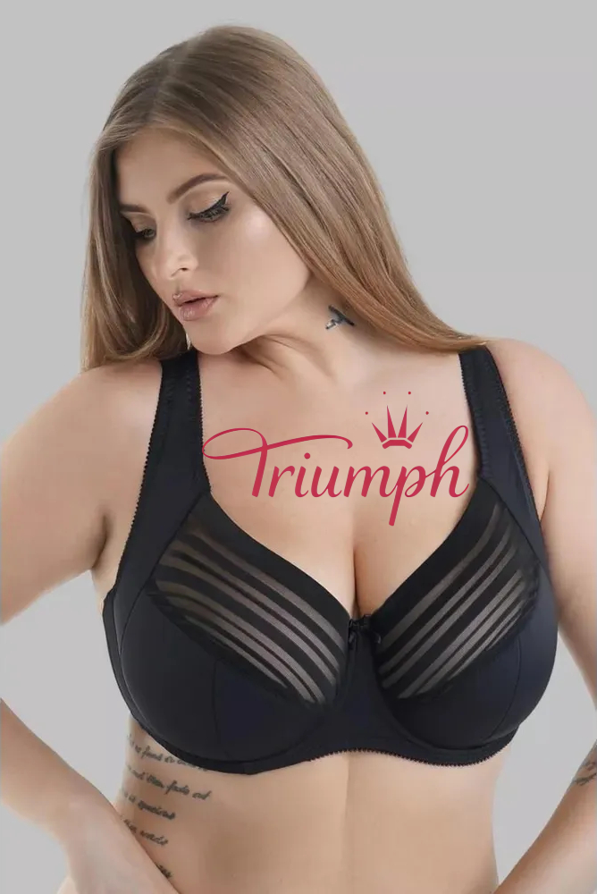 Biustonosz Triumph® 4-częściowy💖50% zniżki✨ Biustonosz damski dla kobiet o większych rozmiarach – połączenie wygody i elegancji. [65A–120H]