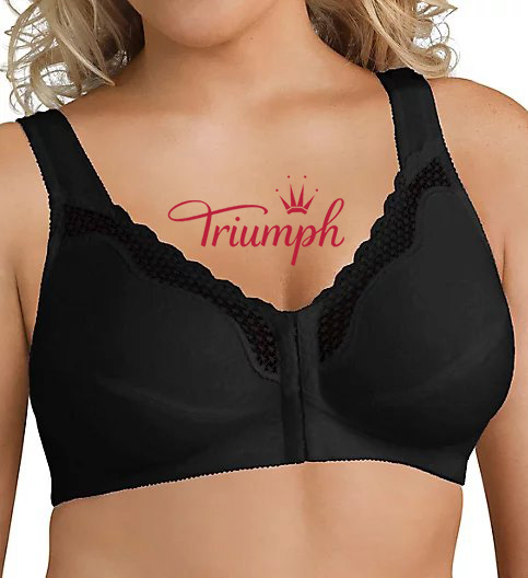 Triumph - (3 produkty) Bawełniany, oddychający biustonosz zapinany z przodu, bez fiszbin