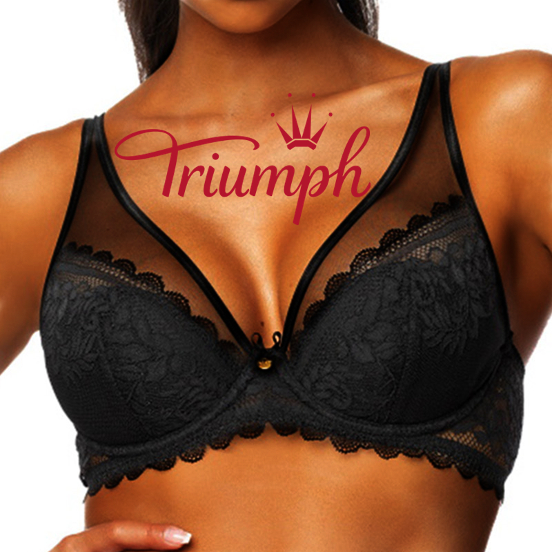 Triumph® – 3 kusy💖50% sleva✨2024 nový styl krajkové sexy push-up velké podprsenky[65A-120H]