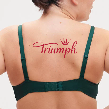 Triumph - 3 sztuki 🔥2024 Nowy haftowany koronkowy biustonosz z pełną miseczką Gorąca wyprzedaż