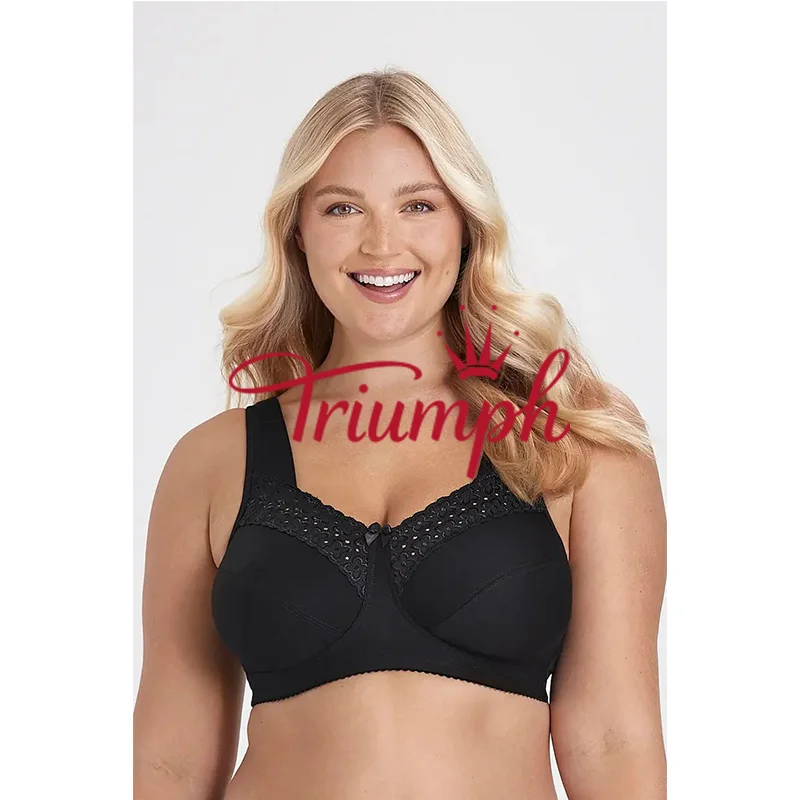 Triumph - 3szt (75A-110F) 💝Biustonosz z czystej bawełny bez fiszbin✨