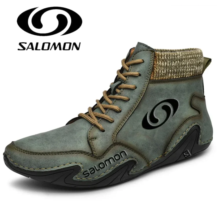 Salomon® New Autumn Winter Modern Retro Casual High Heel Leather Boots