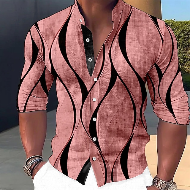 Men's printed long sleeve shirt